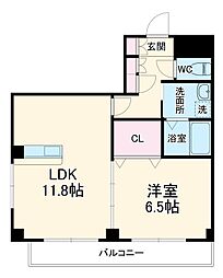 ペコラ広小路 9階1LDKの間取り
