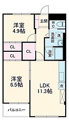 間取図画像 2SLDK