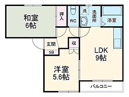 間取図画像 2LDK