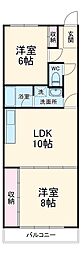 名古屋市営名城線 新瑞橋駅 徒歩2分の賃貸マンション 5階2LDKの間取り