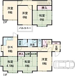 畑野町千ヶ畑高橋貸家 1階6DKの間取り