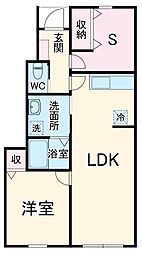 リーブルファイン行田駅前 1階1SLDKの間取り
