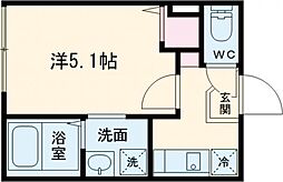 メルディア北綾瀬V 1階1Kの間取り