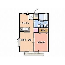 メゾンドゥルミエールG 1LDKの間取図画像