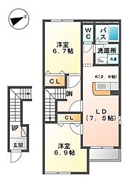 間取図画像 2LDK