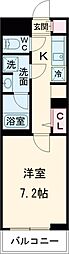 東京メトロ千代田線 綾瀬駅 徒歩6分の賃貸マンション 4階1Kの間取り