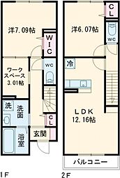 グラナーデ高井戸東 1階2SLDKの間取り
