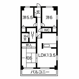 スペリア弥富 4階3LDKの間取り