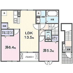 メゾン・フレーシュ 2LDKの間取図画像