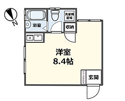 graceheightsKITANO ワンルームの間取図画像