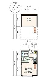 メゾン品川 1階ワンルームの間取り