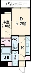 ＡＬＴＥＲＮＡ東池袋 6階2Kの間取り