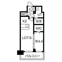 名古屋市営鶴舞線 丸の内駅 徒歩9分の賃貸マンション 14階1LDKの間取り