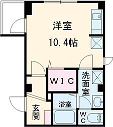Ｋａｏｌｅｌｅ聖蹟 3階ワンルームの間取り