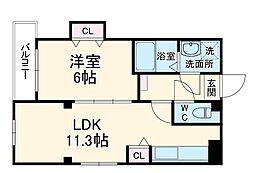 ｃｏｕｌｅｕｒ稲毛東 3階1LDKの間取り