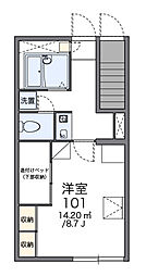 レオパレスエターナリィ・松田 1Kの間取図画像