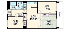 三旺マンション藤ヶ丘東 9階3LDKの間取り