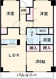 アーバンコートＫ 1階3LDKの間取り