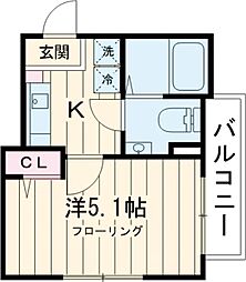 Ｂｅｌｌｅ　Ｓｃｅｎｅ　Ｉｃｈｉｎｏｅ 3階1Kの間取り