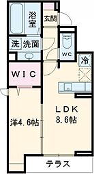 京王線 飛田給駅 徒歩2分の賃貸アパート 1階1LDKの間取り