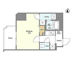 JR京浜東北・根岸線 大森駅 徒歩12分の賃貸マンション 5階1Kの間取り