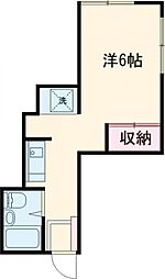 北見ＭＤＨ 2階ワンルームの間取り