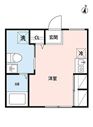 ＧＬＩＣＩＯＮ蓮根 1階1Kの間取り