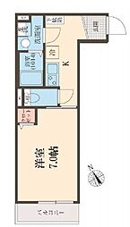 メグリオ新松戸II 3階1Kの間取り
