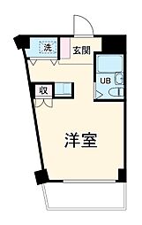 ダイアパレス三ツ沢公園東館 3階ワンルームの間取り