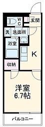 Crea 1Kの間取図画像