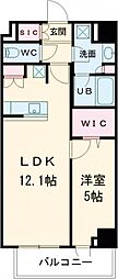 シーズンフラッツ菊川ＷＥＳＴ 7階1LDKの間取り