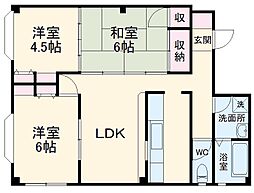 バロンキャッスル 3階3LDKの間取り