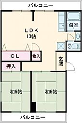 間取図画像 2LDK