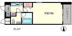 クリスタルグランツ京都高辻 8階1Kの間取り