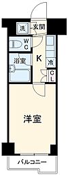 ルーブル武蔵新城 1Kの間取図画像