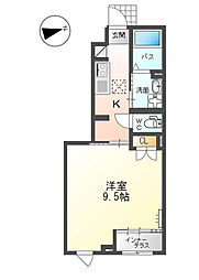 Ｔ.Bコート 1階1Kの間取り