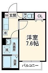 JR高崎線 宮原駅 徒歩11分の賃貸アパート 3階1Kの間取り