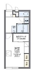 レオパレスサンシャイン2 1Kの間取図画像