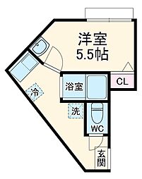 ヴィラTAISEI 1階1Kの間取り