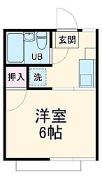 フォーブル西松山 1階1Kの間取り