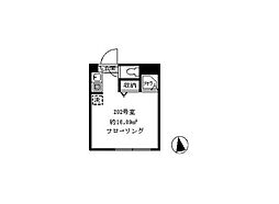 プレシャスイージス 1階ワンルームの間取り