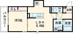 LuSole嵐山 3階1LDKの間取り