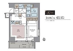 ラグゼナ八王子新町 4階1LDKの間取り