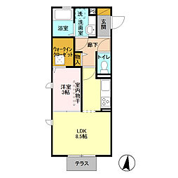 みのり 1階1LDKの間取り