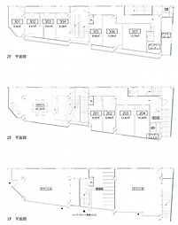 シェアフラット馬場川 3階ワンルームの間取り