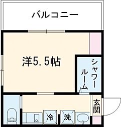 MELDIA堀切菖蒲園IV 3階ワンルームの間取り
