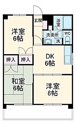 エリシオン馬見塚 3階3DKの間取り