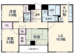 ロイヤルシャトー船橋 3LDKの間取図画像