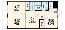 コラージュ2 3DKの間取図画像