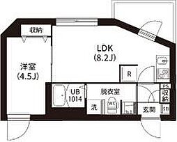 京急本線 立会川駅 徒歩8分の賃貸マンション 3階1LDKの間取り
